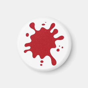 Douane Tomaat Rood Spat Magnet (Witte Basis) Magneet