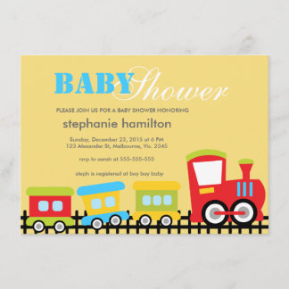 Douane-transporttrein babyjongen douche kaart