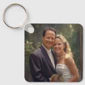 Douane Twee Afbeelding Dubbelzijdig Aluminium Sleutelhanger (Voorkant)