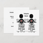 Douane Twee Grooms Biker Motorfiets Bruiloft Kaart (Voorkant / Achterkant)