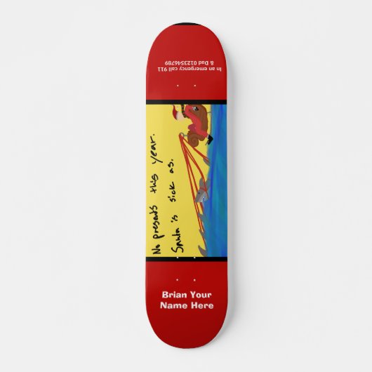 Douane van de Kunst Derp van de Kerstman van Skateboard (Voorkant)