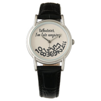 DOUANE Vintage, hoe dan ook, ik ben altijd laat Horloge