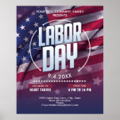 Douane vlag van de VS Labor Day viering evenement Poster (Voorkant)
