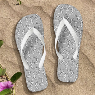 Douane voor hemelvogels en wolken teenslippers
