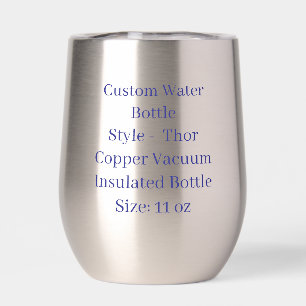 Douane waterfles zonder steel Wijn Tumbler Maat 32