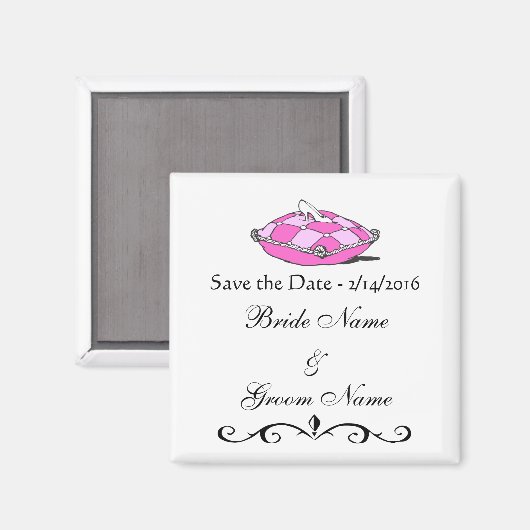 Douane Weddenschap Save the Date Cinderella Slippe Magneet (Voorkant / Achterkant)