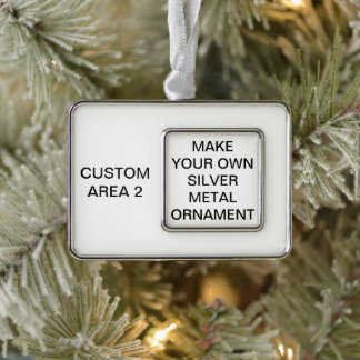 Douane zilveren kleur metalen kerstboom ornament