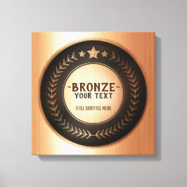 DOUANEAFDRUKDIJMEDAL Bronze Champion EDITABLE Canvas Afdruk