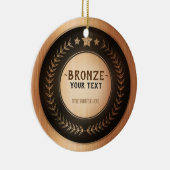 DOUANEAFDRUKDIJMEDAL Bronze Champion EDITABLE Keramisch Ornament (Rechts)