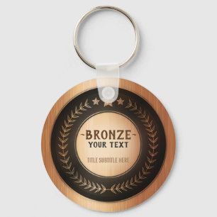 DOUANEAFDRUKDIJMEDAL Bronze Champion EDITABLE Sleutelhanger