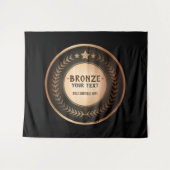 DOUANEAFDRUKDIJMEDAL Bronze Champion EDITABLE Wandkleed (Voorkant (horizontaal))