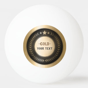 DOUANEAFDRUKDIJMEDAL Gold #1 VOEG UW LOGO UIT Pingpongballen