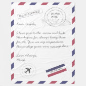 Douanebericht Air Mail Letter Fleece Deken (Voorkant)