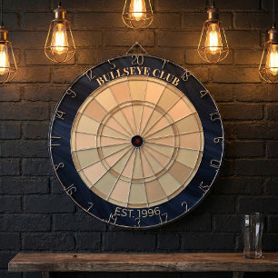 Douaneclub Navy Blauwe Houtnerf Dartbord