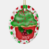 DOUANEDATUM/NAAM CUPCAKE Ornament 2012 (Rechts)