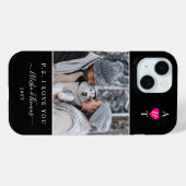 Douanefoto & Monogram Huwelijk/Verloving Case-Mate iPhone Case (Achterkant (horizontaal))