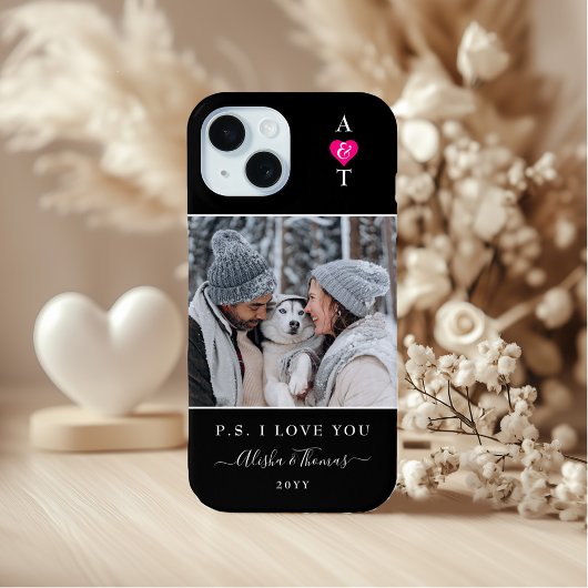 Douanefoto & Monogram Huwelijk/Verloving Case-Mate iPhone Case