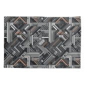 Douanemonogram Abstract Industrieel Patroon Kussensloop (Achterkant)