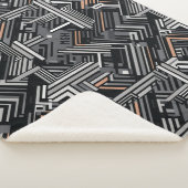 Douanemonogram Abstract Industrieel Patroon Sherpa Deken (3/4)