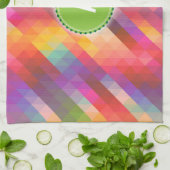 Douanemonogram Kleurrijke Patterned Abstract Theedoek (Gevouwen)