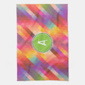 Douanemonogram Kleurrijke Patterned Abstract Theedoek (Verticaal)