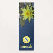 DOUANEMONOGRAM NAMASTE ZEN GEEL LOTUS YOGAMAT (Voorkant)