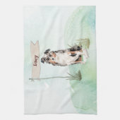 Douanenaam Australian Shepherd Pet Dog Theedoek (Verticaal)