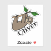 Douanenaam Baby Sloth Leuk Dier Sticker (Vel)