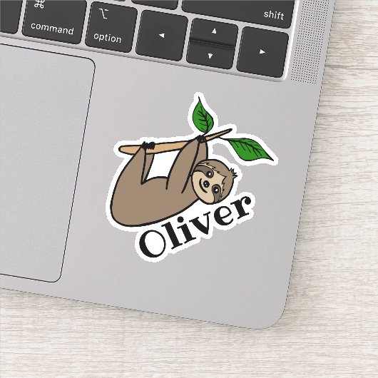 Douanenaam Baby Sloth Leuk Dier Sticker (Detail)