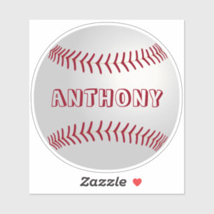 Douanenaam Baseball Muur Decal Sticker