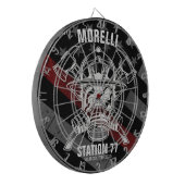 Douanenaam Brandweerpost Dartbord (Voorkant Links)