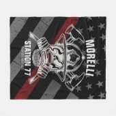 Douanenaam Brandweerpost Fleece Deken (Voorkant (Horizontaal))