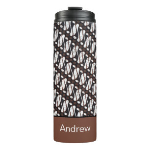 Douanenaam Bruin Wit Java Ethnik Batik Thermosbeker