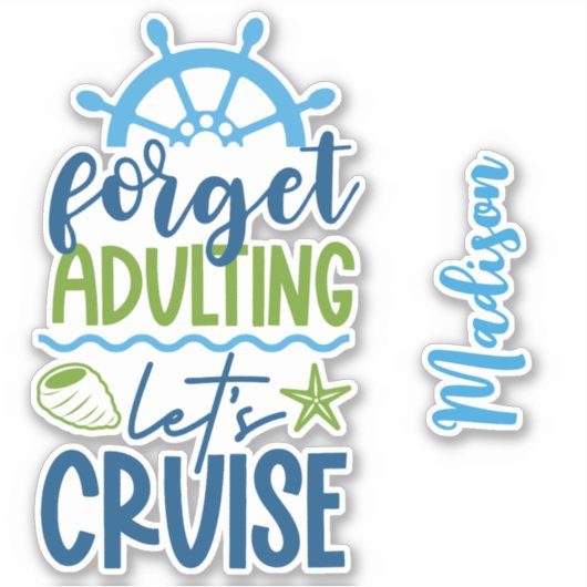 Douanenaam Cruise Sticker (Voorkant)