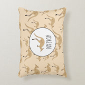Douanenaam Cute Australian Kangaroo Pattern Accent Kussen (Voorkant(Verticaal))