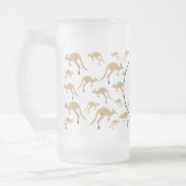 Douanenaam Cute Australian Kangaroo Pattern Matglas Bierpul (Links)