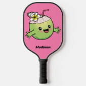 Douanenaam Cute Coconut Pickleball Paddle (Voorkant)