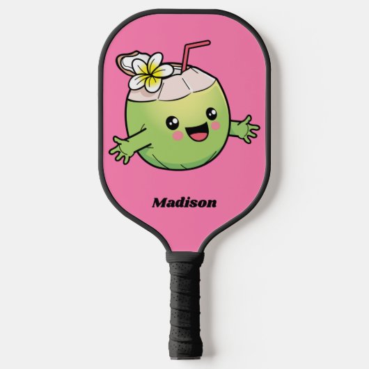 Douanenaam Cute Coconut Pickleball Paddle (Voorkant)