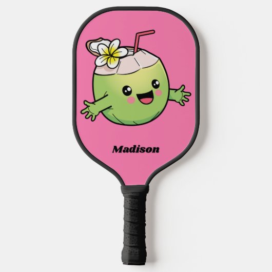 Douanenaam Cute Coconut Pickleball Paddle (Achterkant)