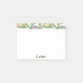 Douanenaam Cute Funny Animal Dinosaur Pattern Post-it® Notes (Voorkant)