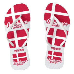 Douanenaam Denemarken Vlag Teenslippers