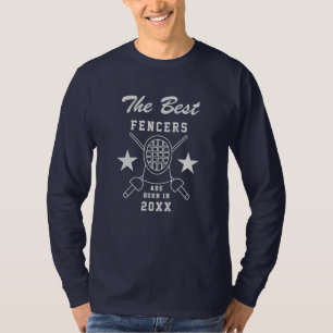Douanenaam Geboorte Jaar Schermen Verjaardag T-shirt