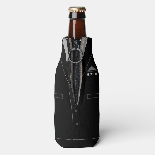 Douanenaam Grappige Fles Koeler Zakelijk Kostuum (Fles Achterkant)