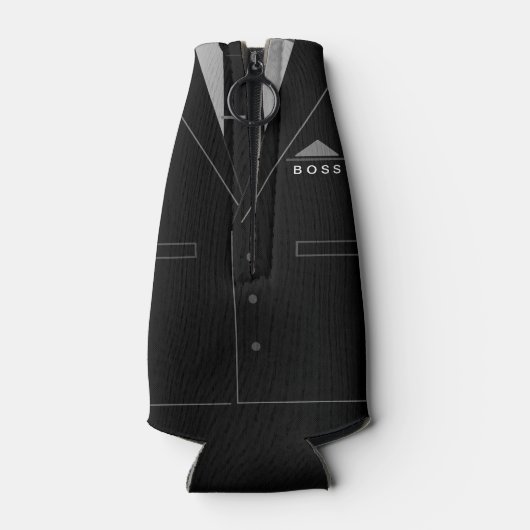 Douanenaam Grappige Fles Koeler Zakelijk Kostuum (Achterkant)