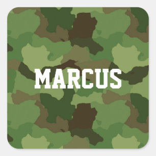 Douanenaam Groene Camouflage/Militaire Stickers
