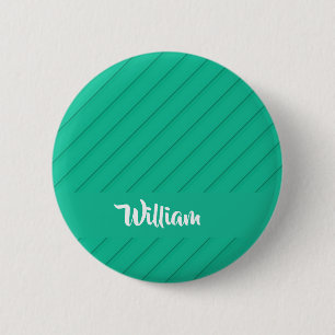 Douanenaam groene diagonaal plastiek geweven ronde button 5,7 cm