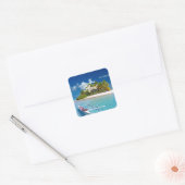 Douanenaam Holiday Vierkante Sticker (Envelop)
