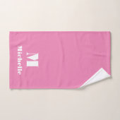 Douanenaam Initiaal Stevige Kleur Handdoek (Handdoek)