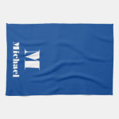 Douanenaam Initiaal Stevige Kleur Theedoek (Horizontaal)