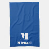 Douanenaam Initiaal Stevige Kleur Theedoek (Verticaal)